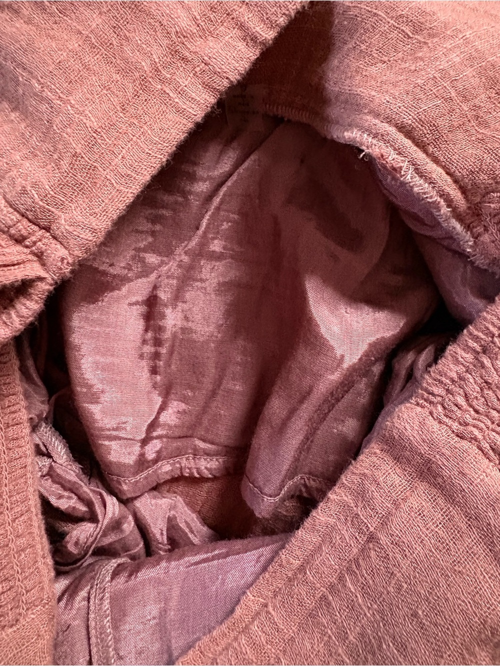 Free People One Good Day Wide Leg pants sz Large gauzy mauve pink - Picture 10 of 12